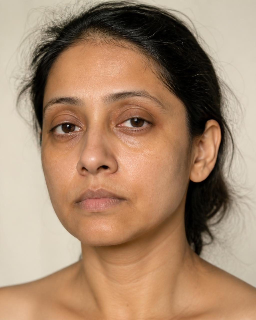 Skin hydration and brightness comparison — before